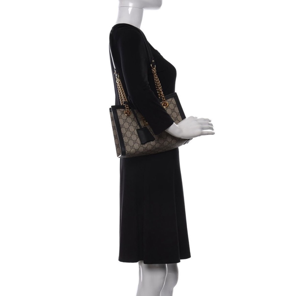 Authentic GUCCI GG Supreme Monogram Small Padlock Tote Black - Picture 14 of 14